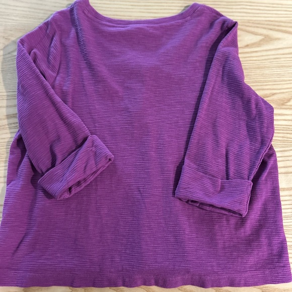 J. Jill Purple V Neck Top. Size XL Petite. - Picture 6 of 6